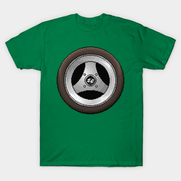 Pixelart 3 Spoke Wheel T-Shirt by retsbor10@comcast.net